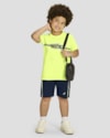 Conjunto Infantil Menino Camiseta Gamer com Bermuda - ReiRex - Amarelo Neon-e9351f74-96e0-4478-85d3-ac4a846fc1f6