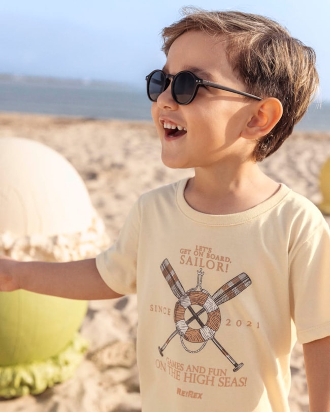 Conjunto Infantil Menino com Bermuda em Linho ReiRex Bege-b2b8ea38-11b5-4a67-bc3d-d2e9f3e3f446