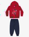 Conjunto Infantil Menino com Blusão e Calça ReiRex - Vermelho-097df2e3-59fc-4646-931a-13ff20c986bb