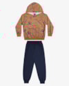 Conjunto Infantil Menino com Blusão Estampado ReiRex - Amarelo-f4be8d1b-2906-47b3-822d-fa901a2ddc57