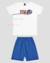 Conjunto Infantil Menino com Camiseta e Bermuda ReiRex Branco-f1e0b87f-b628-4dd1-a488-1521d91acafa