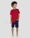 Conjunto Infantil Menino com Camiseta e Bermuda ReiRex Vermelho-a0c80319-908e-4d78-8161-96526928c5b5