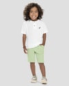 Conjunto Infantil Menino com Camiseta Gola Henley ReiRex Branco-2d85389c-18eb-48ee-833c-10c530313b89