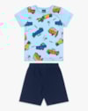 Conjunto Infantil Menino com Estampa Carros - ReiRex - Azul Soft-0de97cc0-c7bf-40ce-a40d-5c896aaaaef7