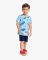 Conjunto Infantil Menino com Estampa Carros - ReiRex - Azul Soft-4726fab4-c1d7-42f9-a47a-3b346c0f2562