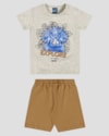 Conjunto Infantil Menino com Estampa de Dinossauro ReiRex Mescla-6df155a2-1e3e-4023-b211-264572fea80a