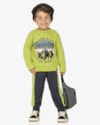 Conjunto Infantil Menino com Estampa no Blusão ReiRex - Verde-30e2544e-8965-471f-9f53-f36d74022684