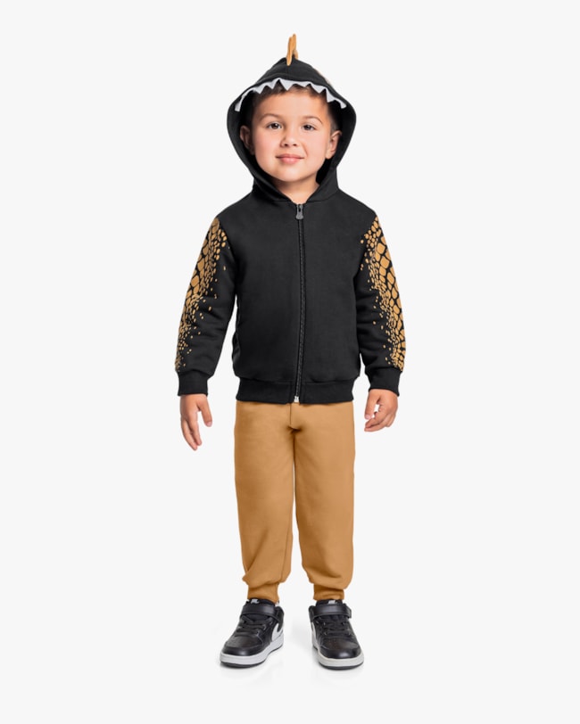 Conjunto Infantil Menino com Jaqueta Estampa Dinossauro - ReiRex -Preto-01-b4986ffe-7127-41ce-a16a-b933dd75d8c9
