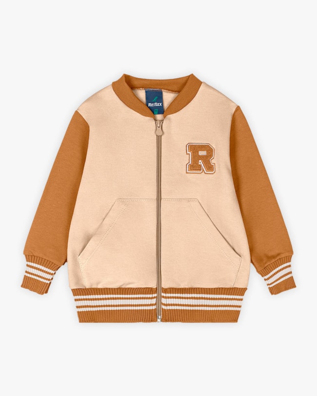 Conjunto Infantil Menino com Jaqueta Estilo Esportivo - ReiRex - Deserto-9bd2de51-832e-4341-a62f-8e9f2598b527