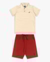 Conjunto Infantil Menino com Polo e Bermuda - ReiRex - Tapioca-bb1b2f66-bc26-4bbb-961b-863454c06261