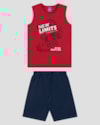 Conjunto Infantil Menino com Regata e Bermuda ReiRex Vermelho-a7df919e-a7df-4111-825d-059b99df9f40
