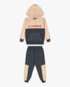 Conjunto Infantil Menino em Moletom Bicolor com Capuz - ReiRex - Bege-36b9595d-7e9f-45b0-b829-76e12fa1c606