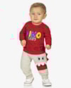 Conjunto Infantil Menino em Moletom com Aplicação ReiRex - Vermelho-5bbd4a8a-47ca-494c-a956-75995c35f0b2