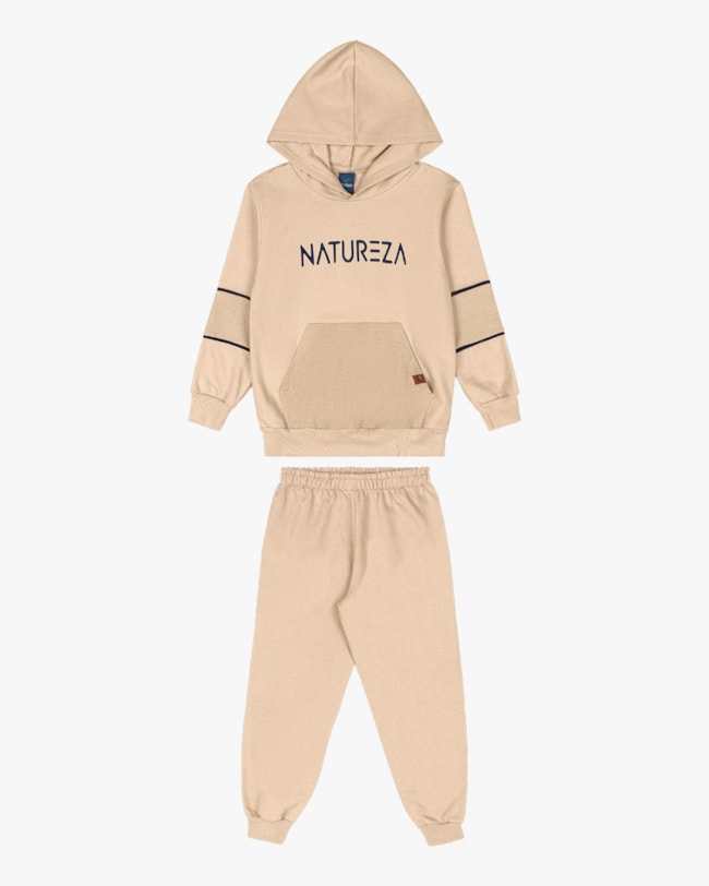 Conjunto Infantil Menino em Moletom com Bordado - ReiRex - Deserto-d81c1afa-2071-406a-9c6f-f26b9afb9a79