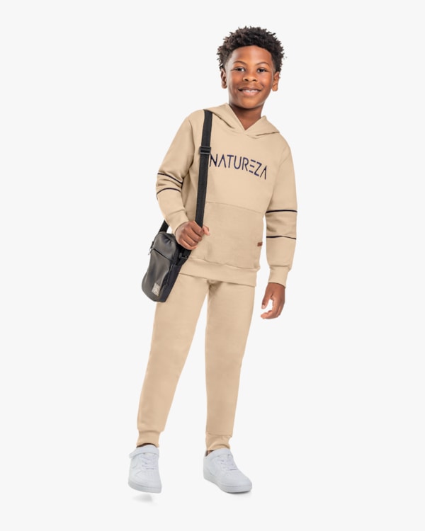 Conjunto Infantil Menino em Moletom com Bordado - ReiRex - Deserto