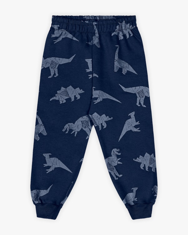 Conjunto Infantil Menino em Moletom Estampa Dinossauro - ReiRex - Verde