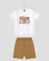 Conjunto Infantil Menino Estampa Gamer - ReiRex - Branco-b233dd36-9cff-4e4f-9dfd-fcaca02b626a
