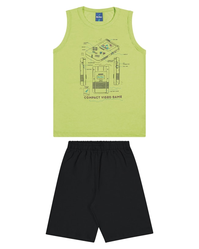 Conjunto Infantil Menino Estampa Video Game ReiRex-c1f2472b-8aad-40c0-ac04-9a88a373f0bb