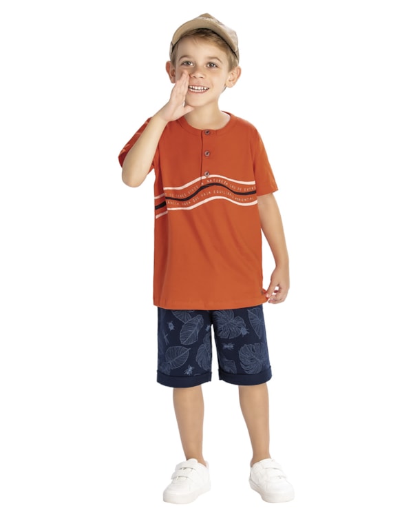 Conjunto Infantil Menino Estampado ReiRex Autentic