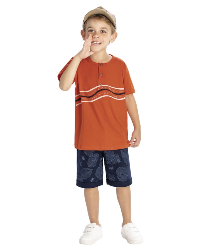 Conjunto Infantil Menino Estampado ReiRex Autentic-0aa3f31e-74a8-4131-bae4-80f885b2cad5