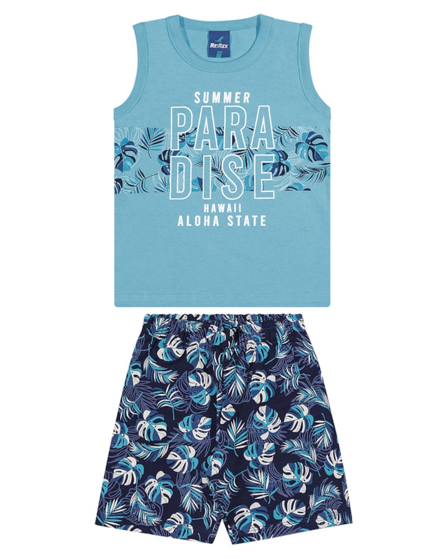 Conjunto Infantil Menino Estampado Summer ReiRex-f2ac3a3a-e069-4157-8c9d-99bb8c33f148