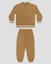 Conjunto Infantil Menino Jaqueta com Retilínea e Calça - ReiRex - Marrom-e1c94757-ed9e-41af-8613-fecd2a5c38a9