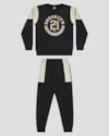 Conjunto Infantil Menino Moletom com Recortes - ReiRex - Preto-3e383664-0db1-4989-8e4b-2a26988ceb19