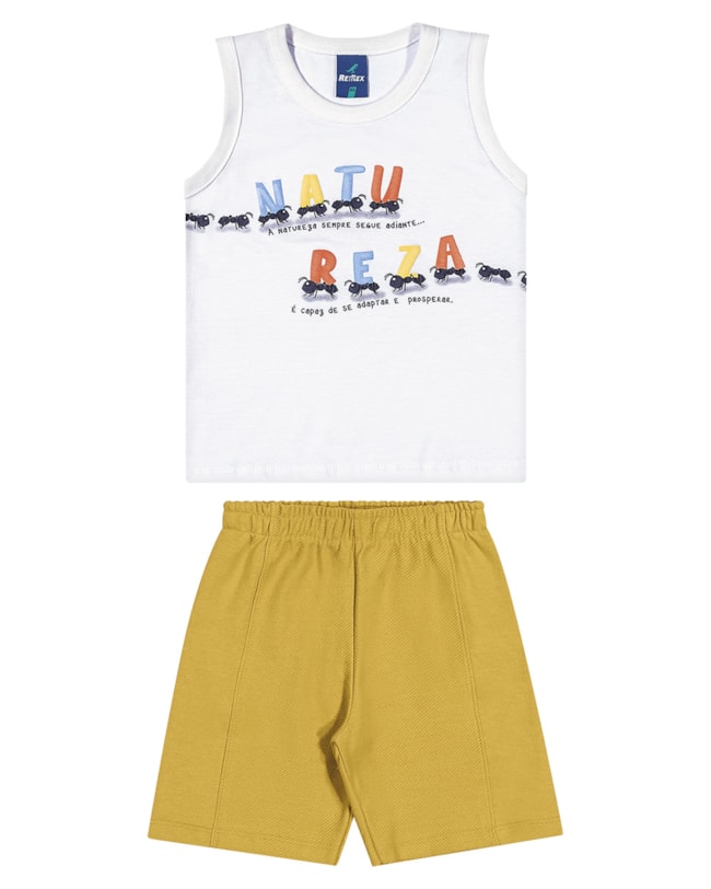 Conjunto Infantil Menino Regata e Bermuda ReiRex-703a6e88-e83e-42d6-a66f-6be03da14a53