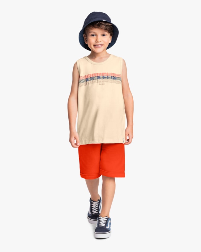 Conjunto Infantil Menino Regata e Bermuda - ReiRex - Tapioca-51a5e821-b775-418c-b755-8f30e8f186c7