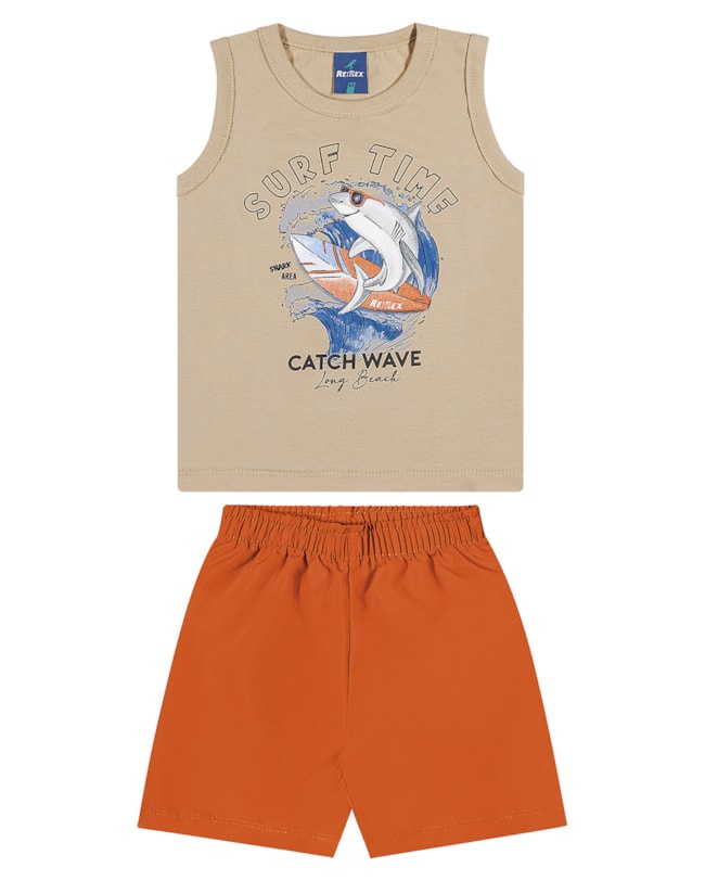 Conjunto Infantil Menino Regata e Bermuda Surf Rei Rex-504c044c-43cb-4c44-8449-fc7ca41ec9b3