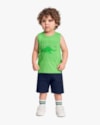 Conjunto Infantil Menino Regata Estampa Dino e Bermuda - ReiRex - Pistache-33259eb0-4d05-4714-a77b-2b75847a87f3