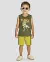 Conjunto Infantil Menino Regata Estampa Rex e Bermuda - ReiRex - Verde-989150b1-a107-44ed-9395-aad9a7afaf0c