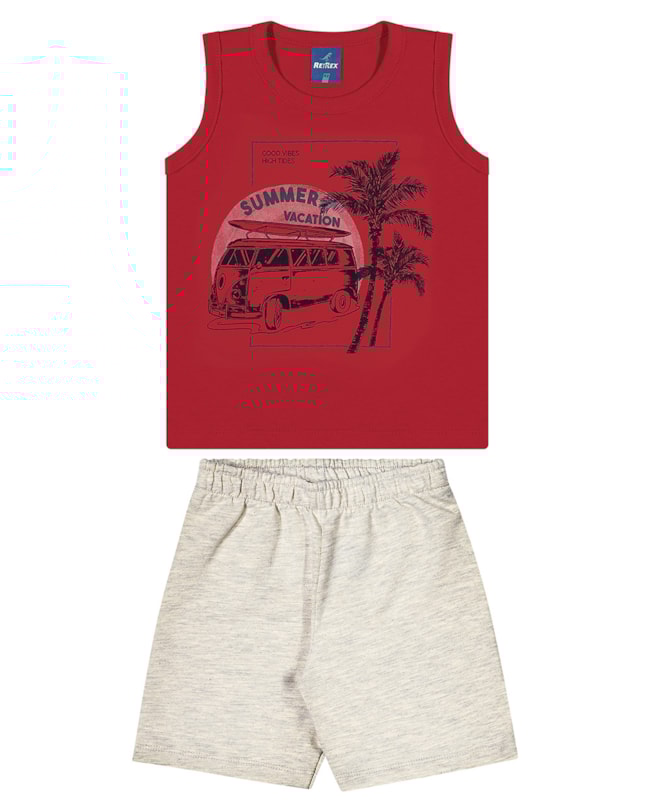 Conjunto Infantil Menino Regata Estampada e Bermuda ReiRex-97d174e6-85c5-4f12-b3fe-17bf5fe5e879