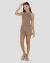 Conjunto Juvenil Feminino Blusa e Shorts Canelado BaseD Marrom-63fca2c0-dff2-4ceb-9c39-9e4853614873
