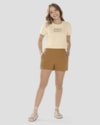 Conjunto Juvenil Feminino com Blusa e Shorts BaseD Bege-0ecdb44e-db39-4811-8026-14019eaeb578