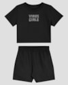 Conjunto Juvenil Feminino com Blusa e Shorts BaseD Preto-0426f774-1d39-4bdb-a380-d7918e431b53