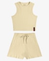 Conjunto Juvenil Feminino Cropped e Shorts Canelado - BaseD - Tapioca-6f7fe07a-3876-4c10-8b18-2b8592aa0a10