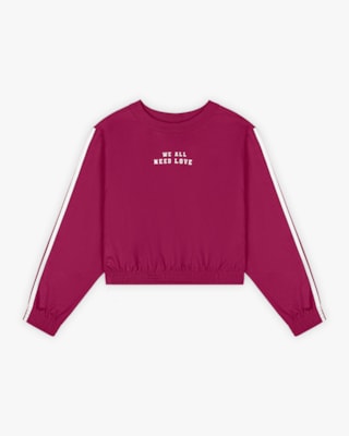 Conjunto Juvenil Feminino em Moletom com Listras Laterais - BaseD - Marsala