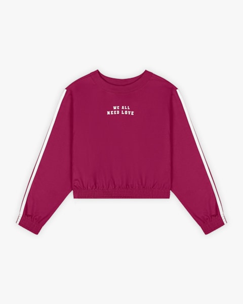 Conjunto Juvenil Feminino em Moletom com Listras Laterais - BaseD - Marsala