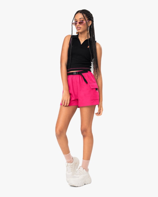 Conjunto Juvenil Feminino Regata Polo e Shorts - BaseD - Preto-7c414fe4-037c-441b-8913-12b72df684f6