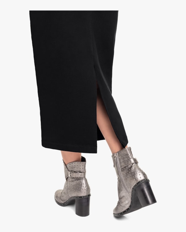 Conjunto Moletom com Blusão e Saia Cereja Rosa Preto