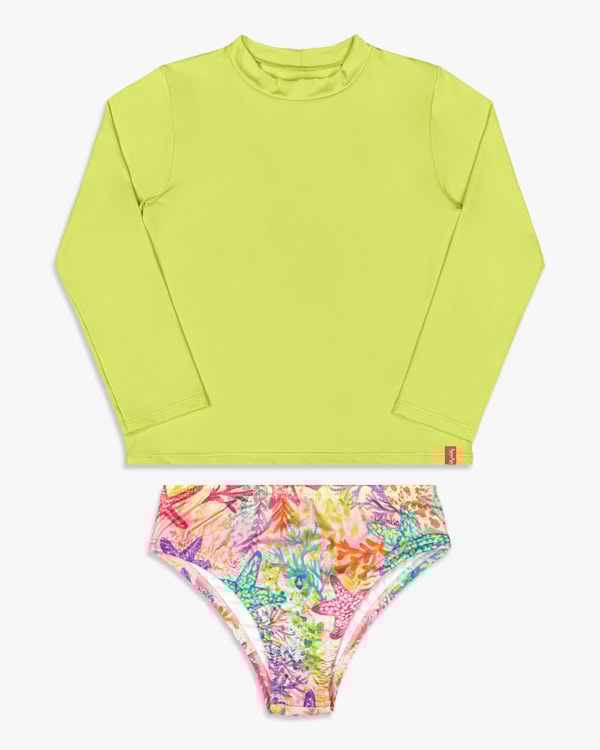 Conjunto Praia Infantil Menina com Estampa Mágica - Kely Kety - Citrus