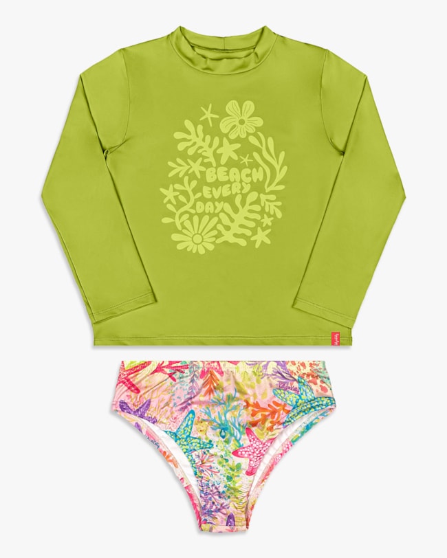 Conjunto Praia Infantil Menina com Estampa Mágica - Kely Kety - Citrus-0f678e00-630c-4524-b555-0d23bd178299