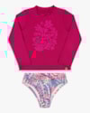 Conjunto Praia Infantil Menina com Estampa Mágica - Kely Kety - Rosa Barbie-d9f35b0f-6034-4fc0-b854-d11759a5f77f
