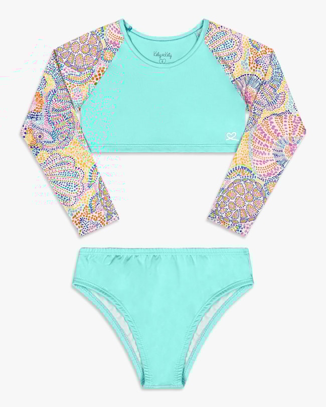 Conjunto Praia Infantil Menina Cropped e Calcinha - Kely Kety - Paraiso-295d5c08-772b-4517-b45b-511df5f95d94