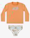 Conjunto Praia Infantil Menina Estampa Releva na Água - Kely Kety -Laranja-5ae08027-a1f8-452a-8845-4883e8b484aa