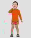 Conjunto Praia Infantil Menino Camiseta e Sunga ReiRex Laranja-cc19e4bb-b611-4fff-b820-681afb5c57d6
