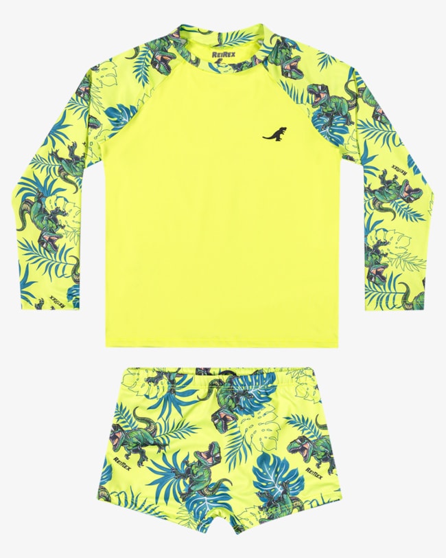 Conjunto Praia Infantil Menino Camiseta UV e Sunga – ReiRex – Amarelo Neon-565bbad4-62ea-4358-bd1c-2eabeb04c5d5