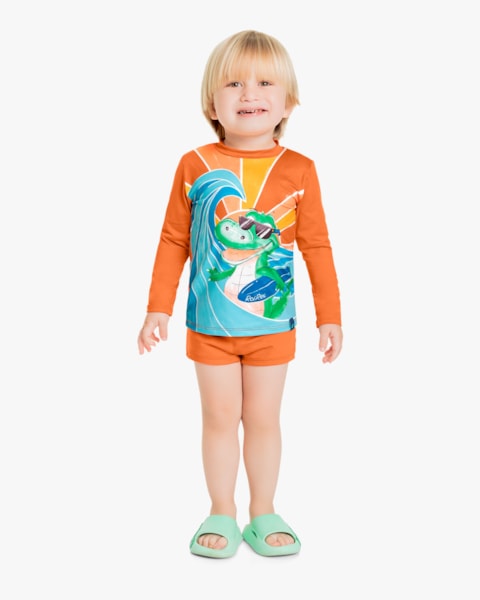 Conjunto Praia Infantil Menino com Estampa Dino - ReiRex - Papaia