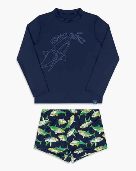 Conjunto Praia Infantil Menino com Estampa Mágica - ReiRex - Oxford